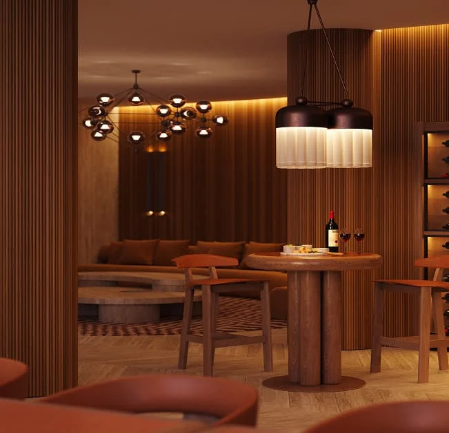 Casa Lamar residents club wine room