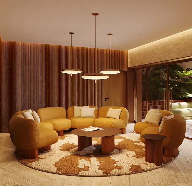 Casa Lamar residents club lounge